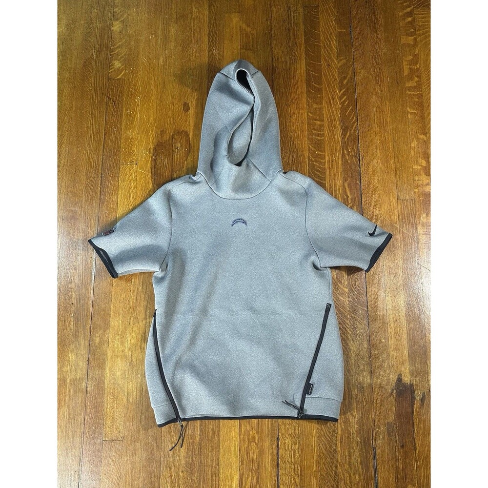 Nike On Field Team Issued LA Chargers Short Sleeve Hoodie Small